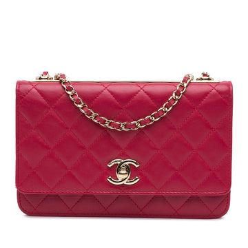 Top Quality Chanel Lambskin Trendy CC Wallet On Chain (SHG-BhKEaD)