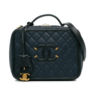 Top Quality Chanel Large Caviar CC Filigree Vanity Case (SHG-JUihwi)