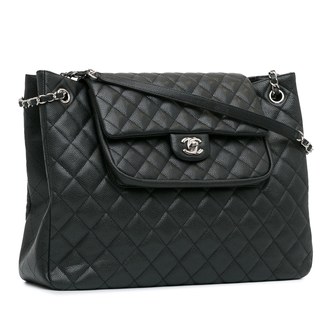 Top Quality Chanel Large Caviar Flap Shopping Tote (SHG-UY8l1Y)