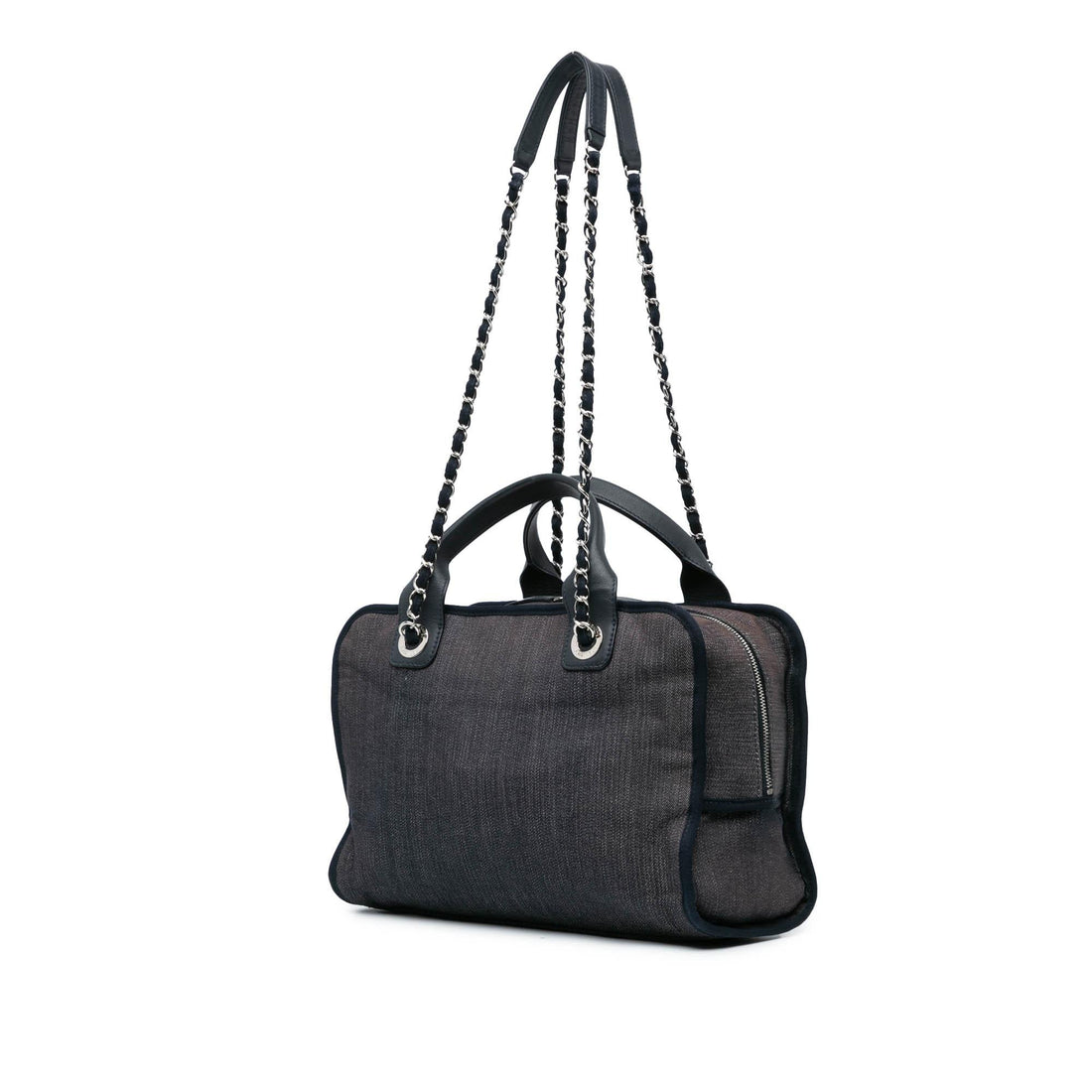 Top Quality Chanel Large Denim Deauville Bowling Satchel (SHG-qtePh4)