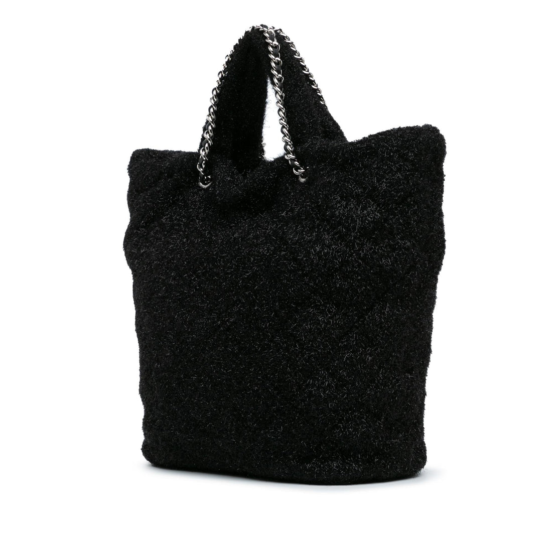 Top Quality Chanel Large Quilted Knit Pluto Glitter Satchel (SHG-6bdDWA)