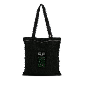 Top Quality Chanel Large Resin Embellished Tweed Robot Shopping Tote (SHG-eaYmZw)