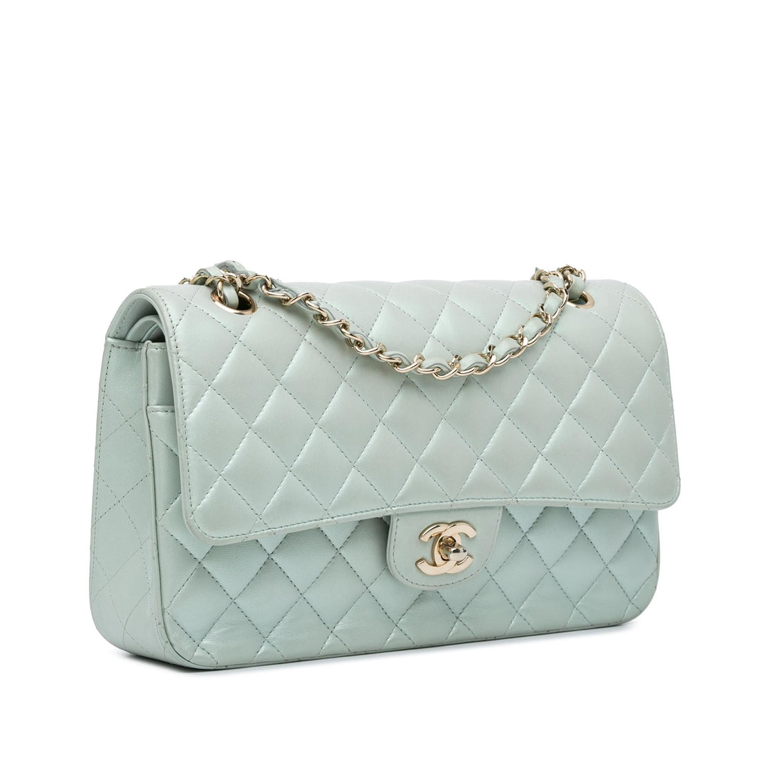 Top Quality Chanel Medium Classic Iridescent Lambskin Double Flap (SHG-Ob6y5v)