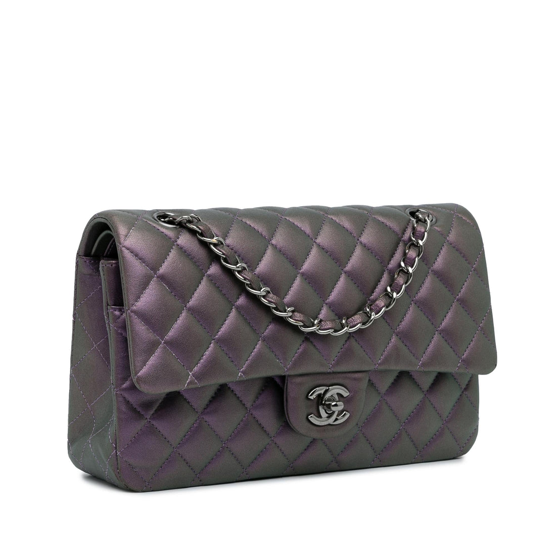 Top Quality Chanel Medium Classic Iridescent Lambskin Double Flap (SHG-66SdYg)