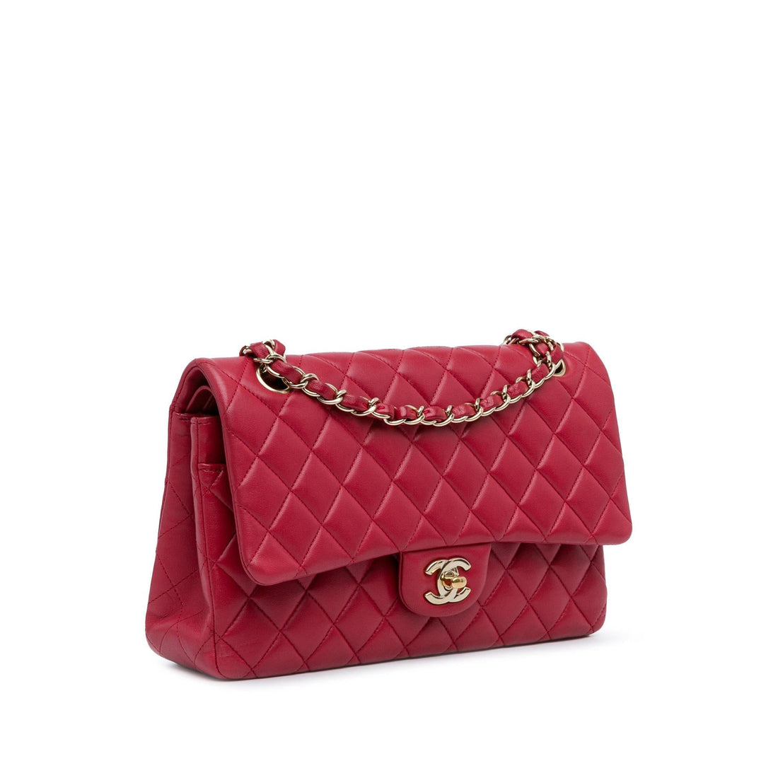 Top Quality Chanel Medium Classic Lambskin Double Flap (SHG-oRuT74)