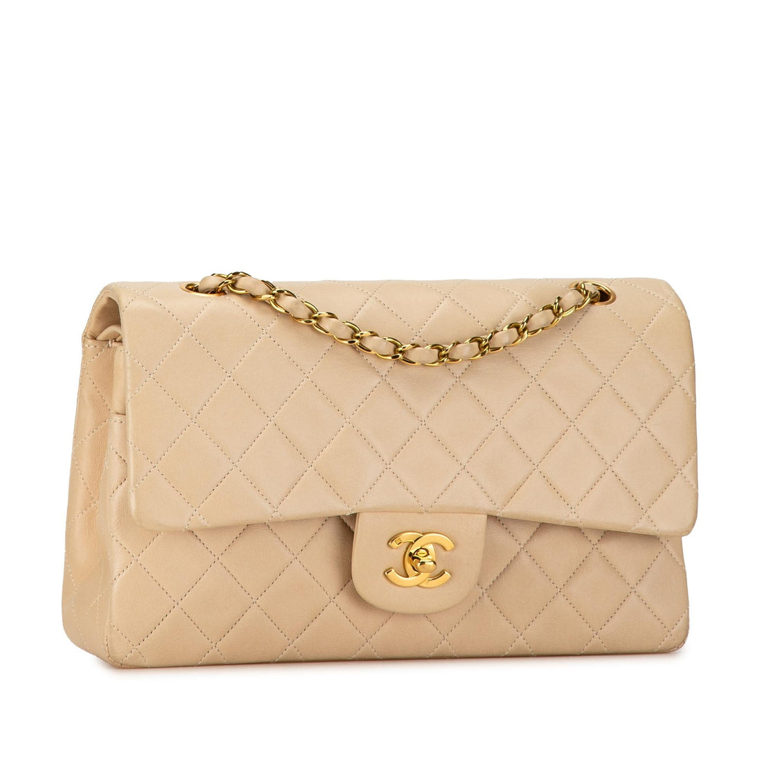 Top Quality Chanel Medium Classic Lambskin Double Flap (SHG-65y48i)