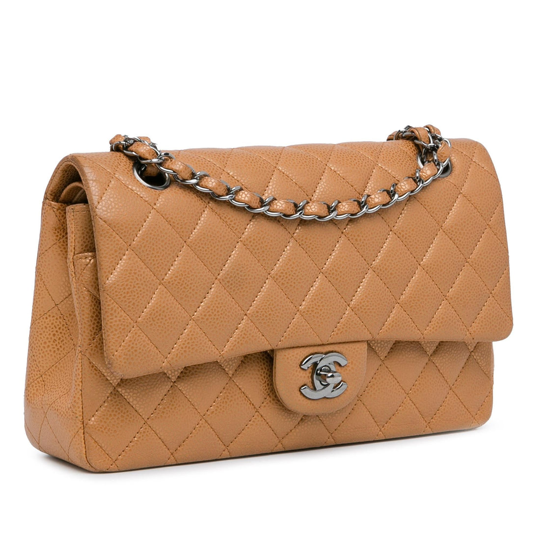 Top Quality Chanel Medium Classic Metallic Caviar Double Flap (SHG-VjNNbF)