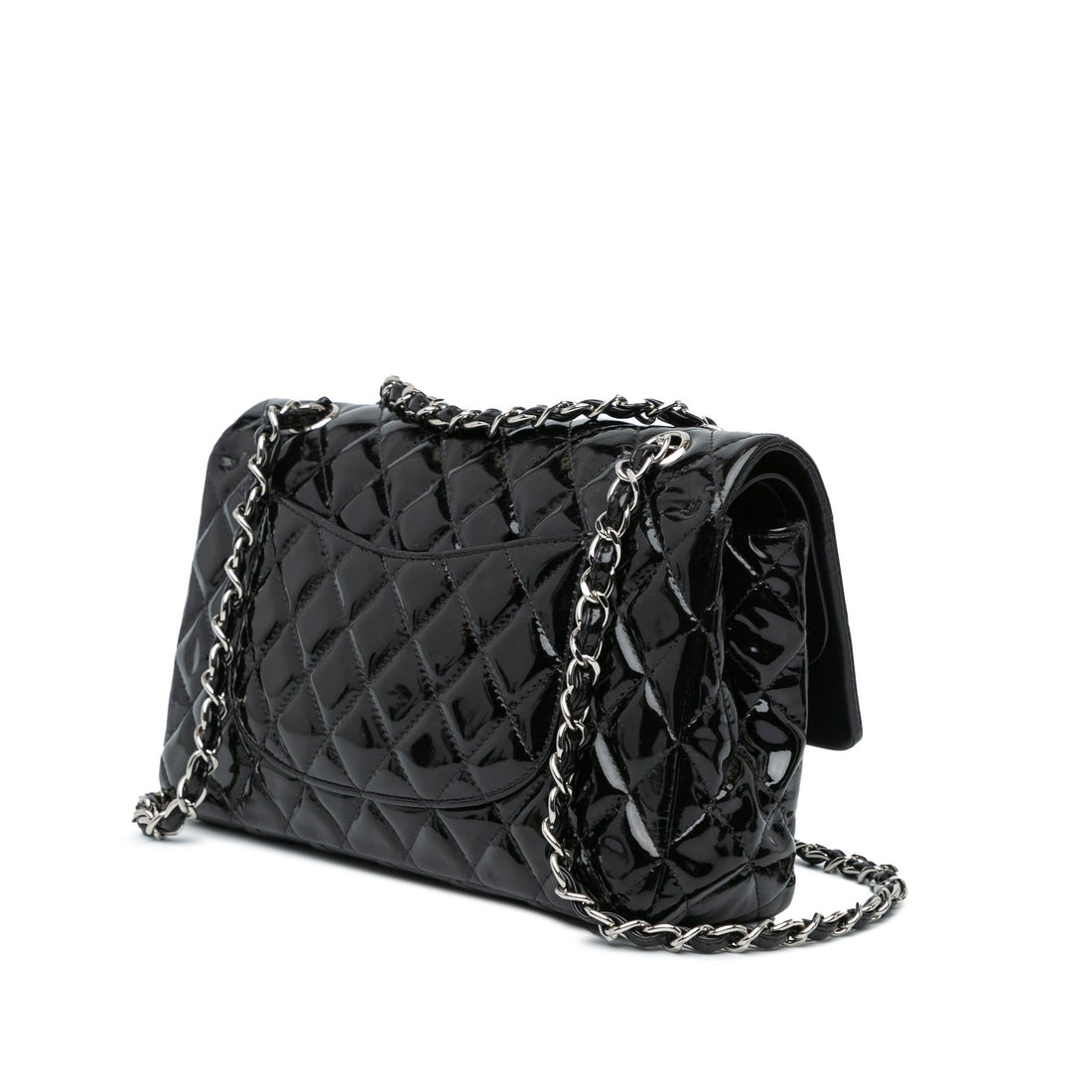 Top Quality Chanel Medium Classic Patent Double Flap (SHG-dlmOm2)