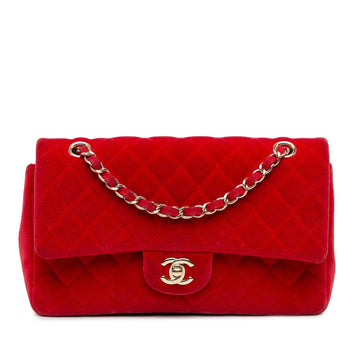 Top Quality Chanel Medium Classic Velvet Double Flap (SHG-gnQvdl)