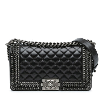 Top Quality Chanel Medium Glazed Calfskin Chain Around Boy Flap (SHG-DFQBG5)