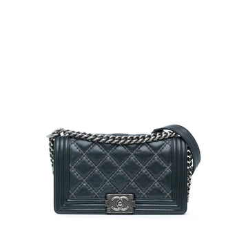 Top Quality Chanel Medium Iridescent Calfskin Double Stitch Boy Flap (SHG-MO8ajX)