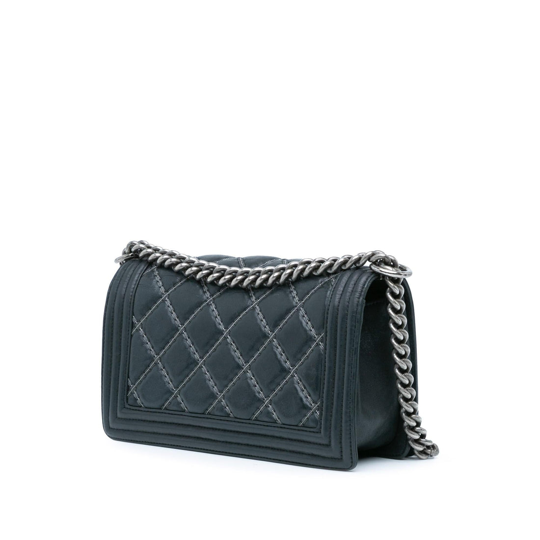 Top Quality Chanel Medium Iridescent Calfskin Double Stitch Boy Flap (SHG-MO8ajX)