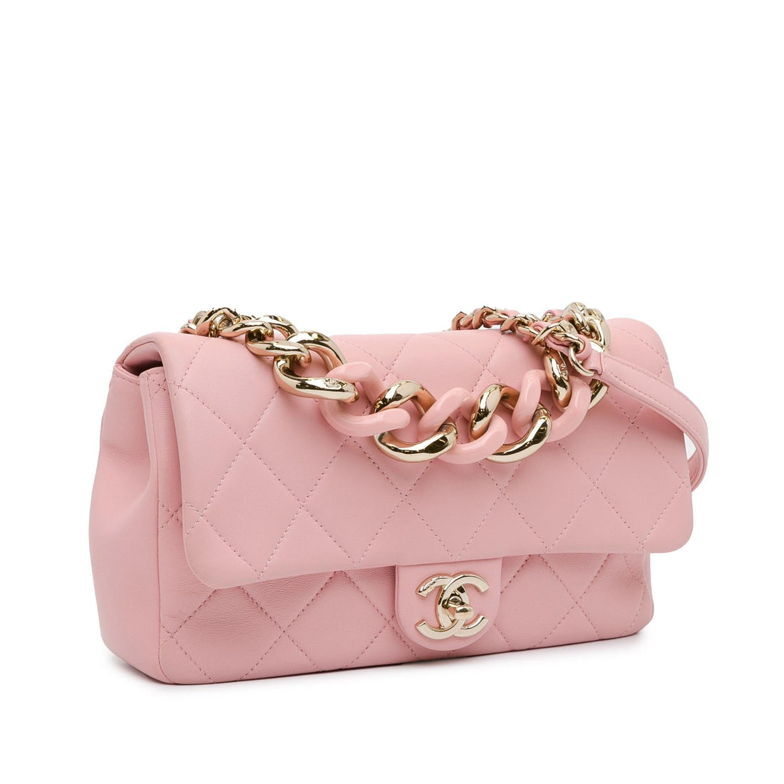 Top Quality Chanel Medium Lambskin Elegant Chain Single Flap (SHG-QrQefy)