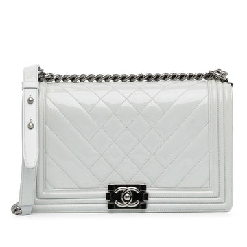Top Quality Chanel Medium Patent Boy Flap (SHG-C0XBaJ)