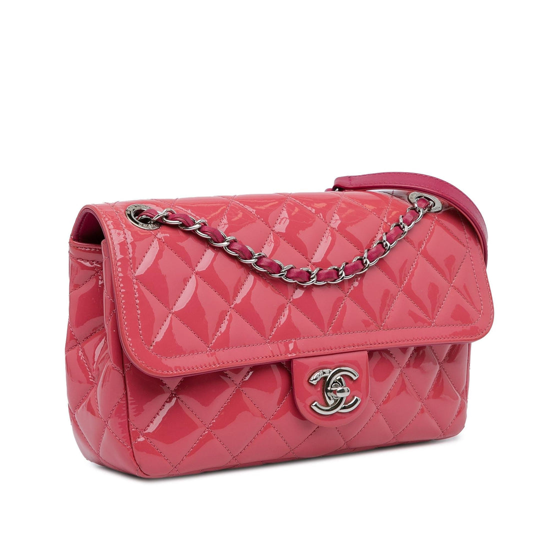 Top Quality Chanel Medium Patent Coco Shine Flap (SHG-nPn5nJ)