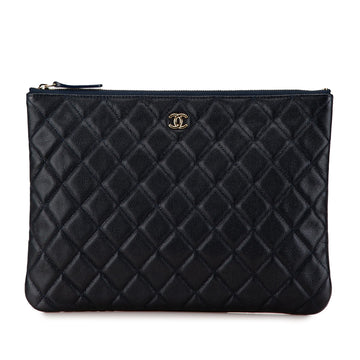 Top Quality Chanel Medium Quilted Caviar O Case Clutch (SHG-bgRUQW)