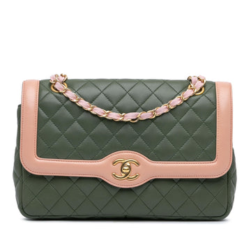 Top Quality Chanel Medium Quilted Lambskin Two-Tone Day Flap (SHG-iv4oiK)