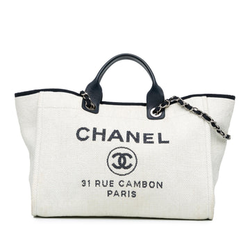 Top Quality Chanel Medium Raffia Deauville Satchel (SHG-Vr6eIX)
