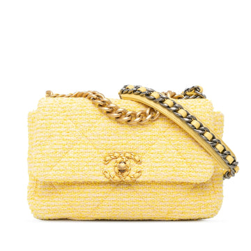 Top Quality Chanel Medium Tweed 19 Flap (SHG-MtdIAp)