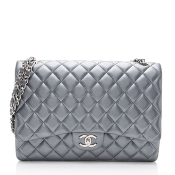 Top Quality Chanel Metallic Lambskin Classic Maxi Double Flap Bag (SHF-vKKs7p)