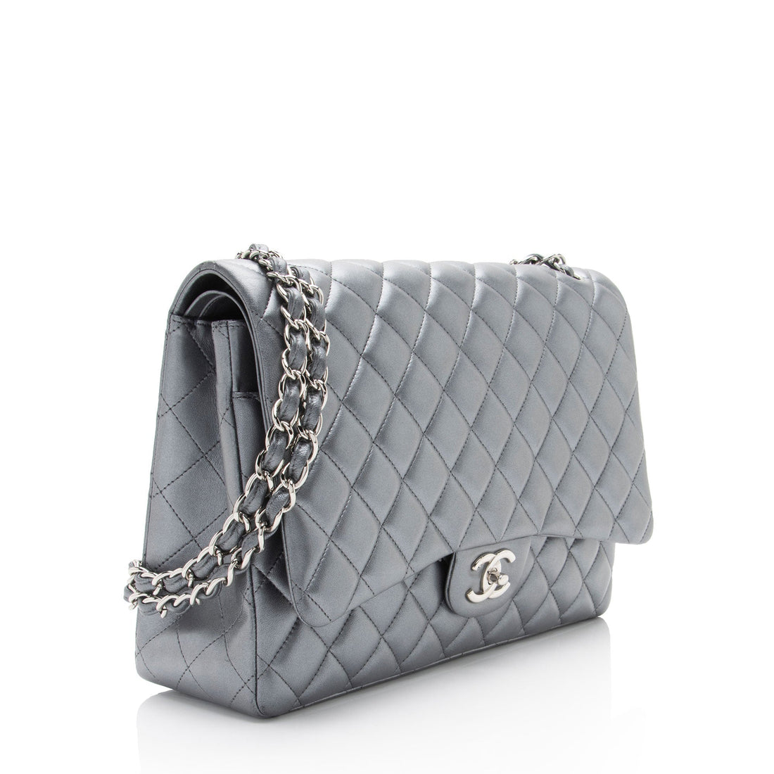 Top Quality Chanel Metallic Lambskin Classic Maxi Double Flap Bag (SHF-vKKs7p)