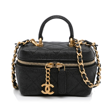 Top Quality Chanel Micro Caviar Vanity Case with Chain (SHG-HLIw6X)