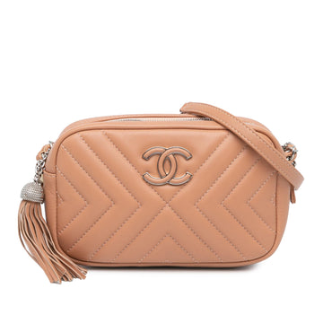 Top Quality Chanel Mini CC Diagonal Chevron Camera Case (SHG-zMJmTk)