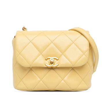 Top Quality Chanel Mini CC Quilted Caviar Flap (SHG-ROmbk9)