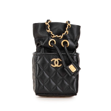 Top Quality Chanel Mini Calfskin Square Drawstring Bucket Bag (SHG-wJSkso)