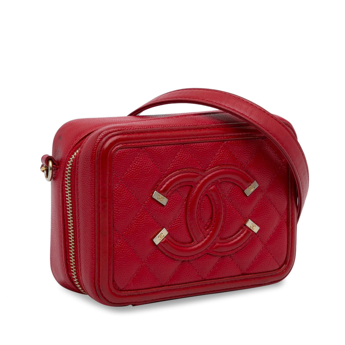 Top Quality Chanel Mini Caviar CC Filigree Vanity Case (SHG-NUyFlq)