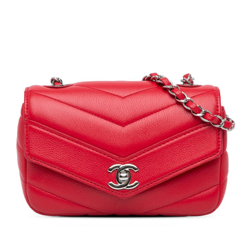 Top Quality Chanel Mini Caviar Chevron Data Center Envelope Flap Bag (SHG-SZ8eXw)
