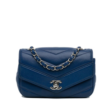 Top Quality Chanel Mini Caviar Chevron Data Center Envelope Flap Bag (SHG-kP1TPD)