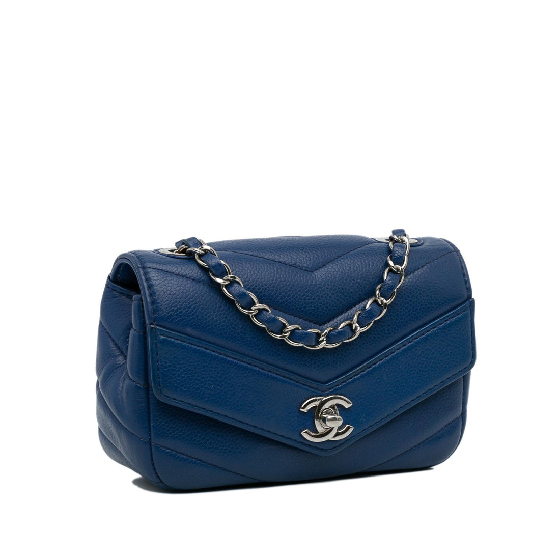 Top Quality Chanel Mini Caviar Chevron Data Center Envelope Flap Bag (SHG-kP1TPD)