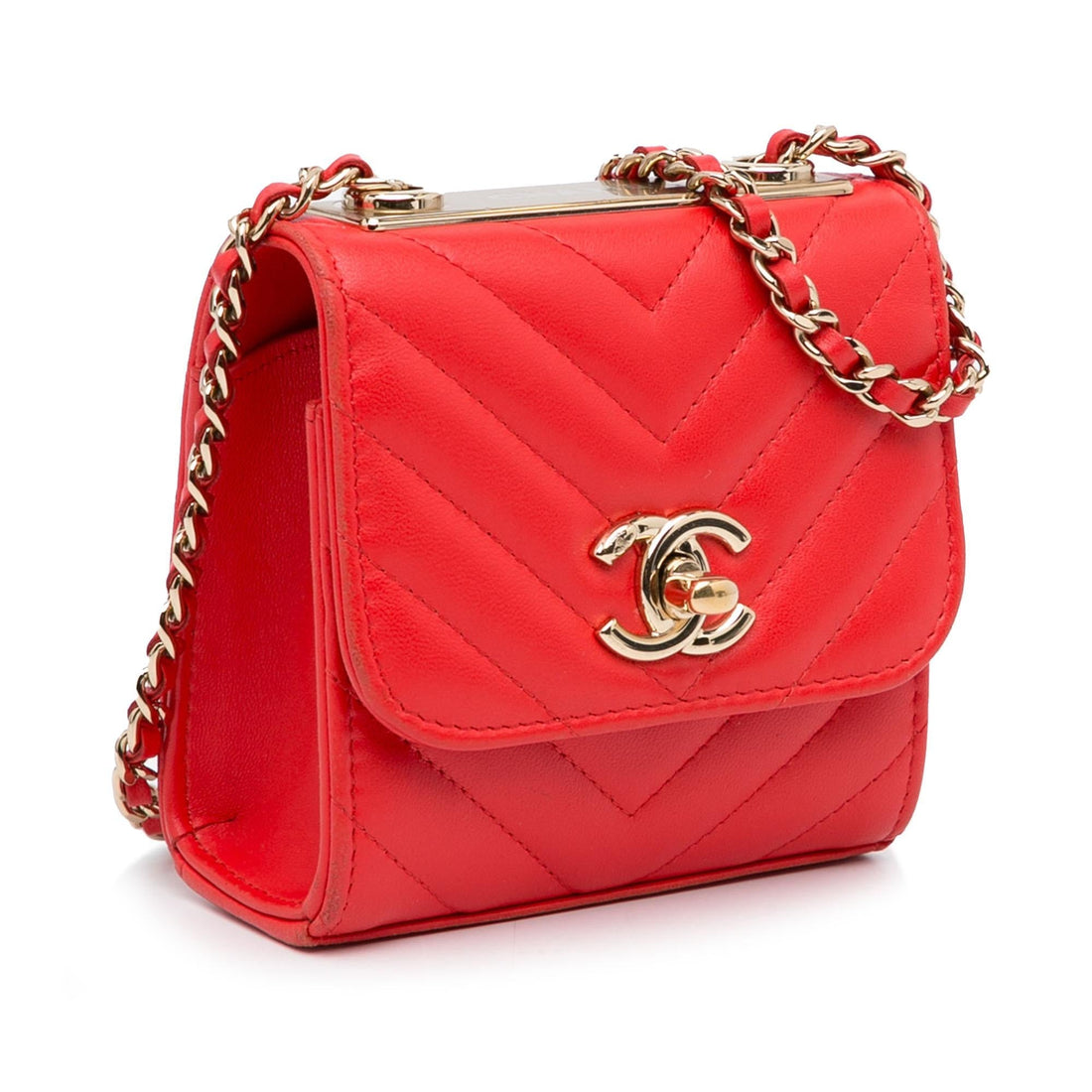 Top Quality Chanel Mini Chevron Lambskin Trendy CC Chain Wallet (SHG-vfIIgX)