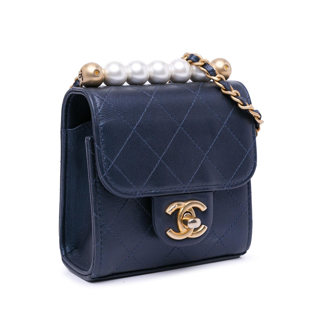 Top Quality Chanel Mini Chic Pearls Crossbody (SHG-rcMm8Z)