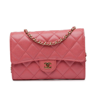 Top Quality Chanel Mini Classic Caviar Flap Wallet on Chain (SHG-SQ3yjM)