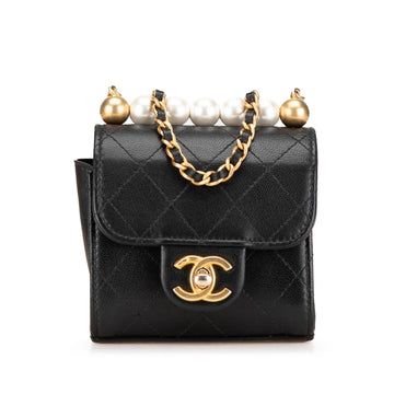 Top Quality Chanel Mini Goatskin Chic Pearls Clutch On Chain (SHG-BIY95V)