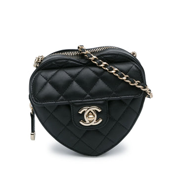 Top Quality Chanel Mini Lambskin CC in Love Heart Crossbody (SHG-m0vSj8)