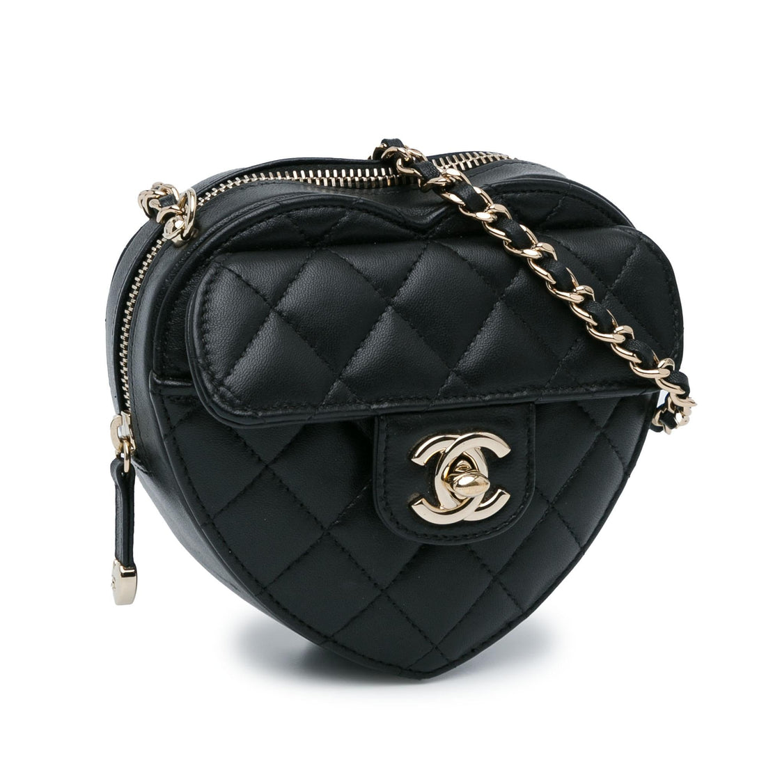 Top Quality Chanel Mini Lambskin CC in Love Heart Crossbody (SHG-m0vSj8)