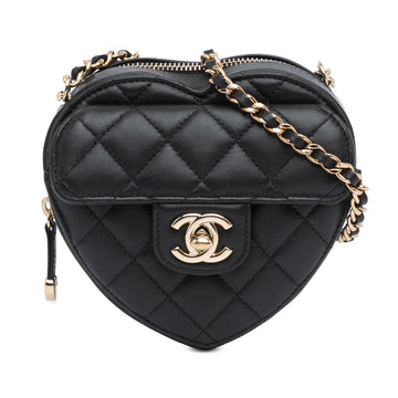 Top Quality Chanel Mini Lambskin CC in Love Heart Crossbody (SHG-sVVejX)