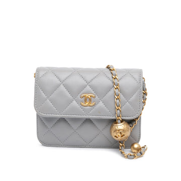 Top Quality Chanel Mini Lambskin Pearl Crush Clutch On Chain (SHG-rpWY7l)