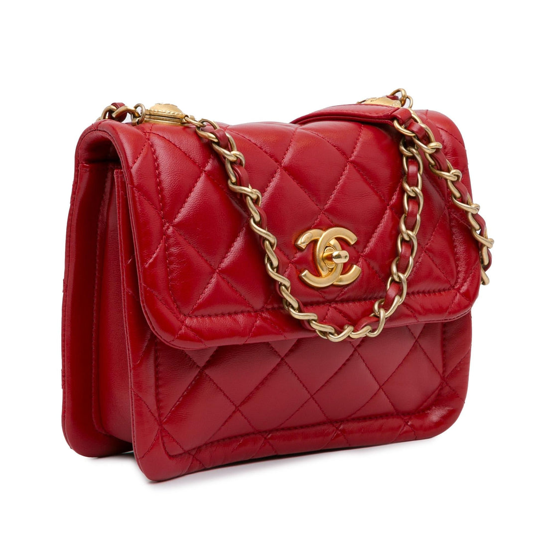 Top Quality Chanel Mini Quilted Lambskin Soft Square Flap (SHG-mDuPZD)