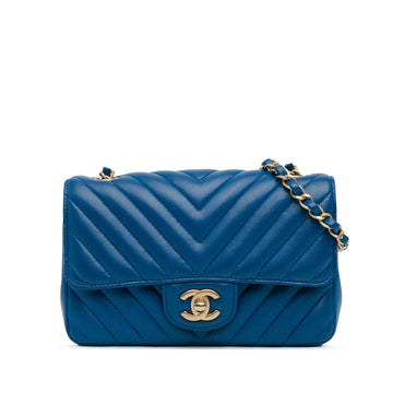 Top Quality Chanel Mini Rectangular Classic Chevron Lambskin Single Flap (SHG-CNl6l7)