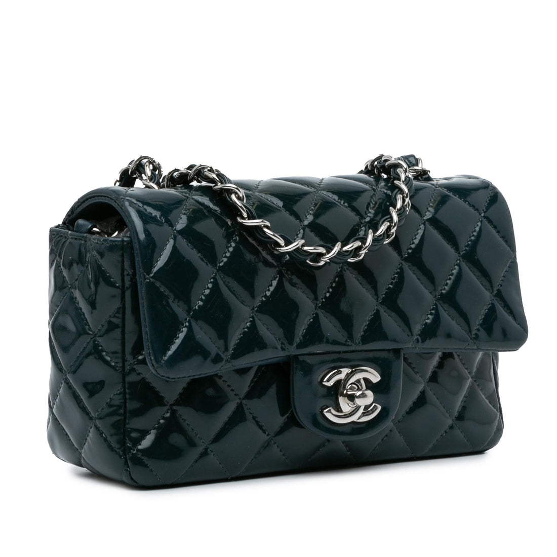 Top Quality Chanel Mini Rectangular Classic Patent Single Flap (SHG-TPwrWV)