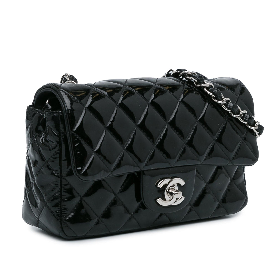 Top Quality Chanel Mini Rectangular Classic Patent Single Flap (SHG-H2RONy)