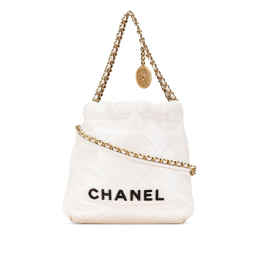 Top Quality Chanel Mini Shiny Calfskin 22 Hobo (SHG-sj5j49)
