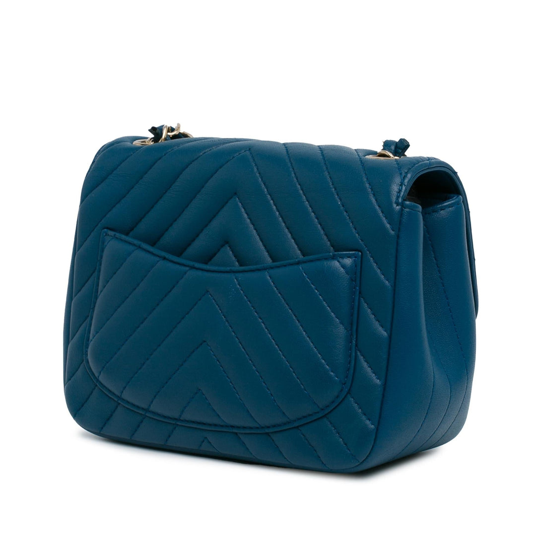 Top Quality Chanel Mini Square Classic Chevron Lambskin Single Flap (SHG-Vx8JKw)