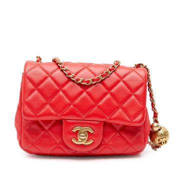 Top Quality Chanel Mini Square Classic Lambskin Pearl Crush Flap (SHG-LxG6ZT)