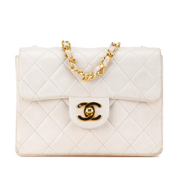 Top Quality Chanel Mini Square Classic Lambskin Single Flap (SHG-VMgnRl)