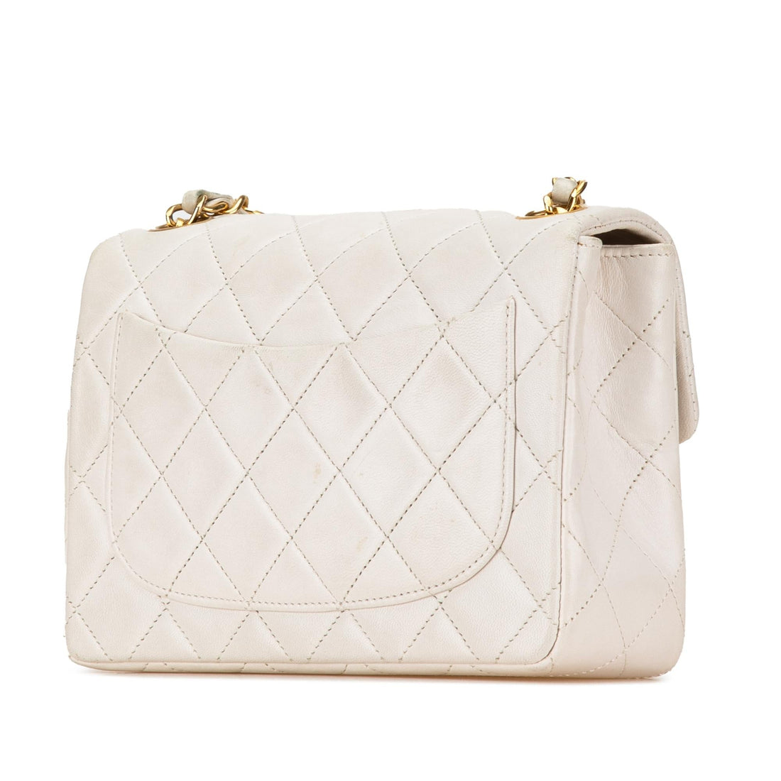 Top Quality Chanel Mini Square Classic Lambskin Single Flap (SHG-VMgnRl)